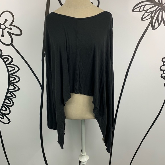 onetheland Tops - OneTheLand Black Long Sleeve Oversized Shirt
